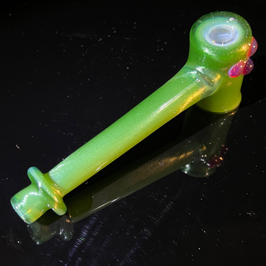 Green Stardust Ghost Hash Hammer Glass Pipe KOP Glass   