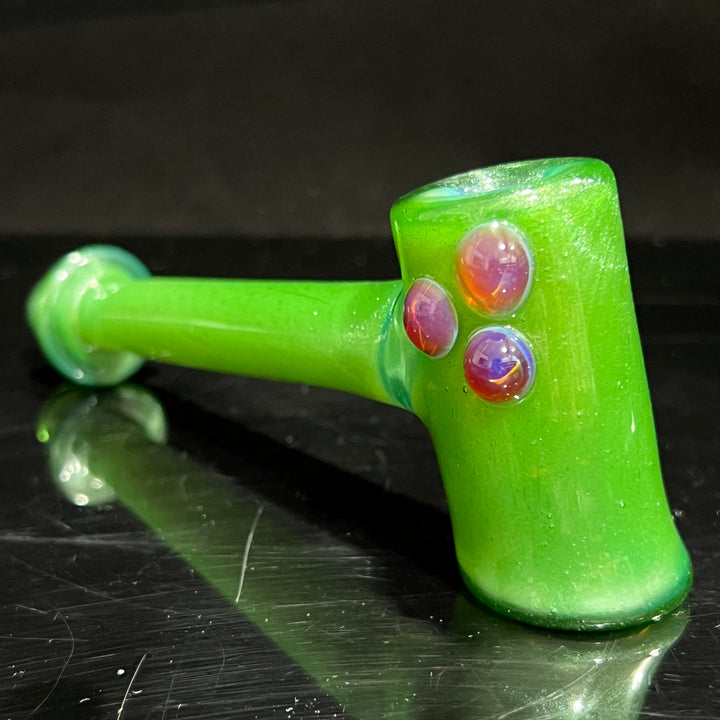 Green Stardust Ghost Hash Hammer Glass Pipe KOP Glass   