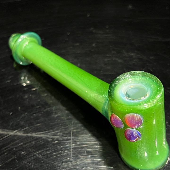 Green Stardust Ghost Hash Hammer Glass Pipe KOP Glass   