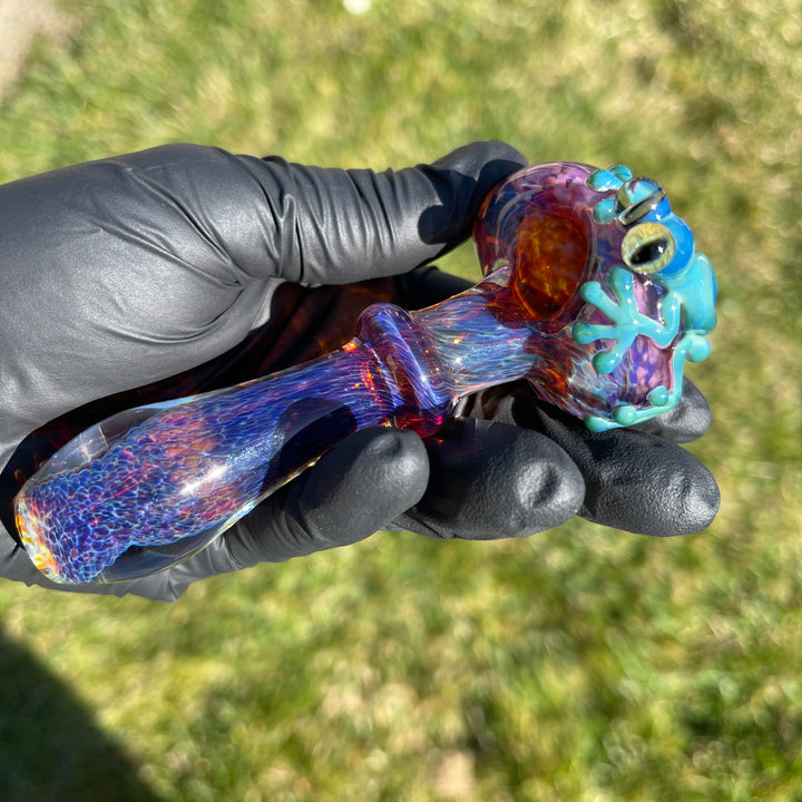 Grape Fizz Purple Frog Spoon Glass Pipe Beezy Glass   