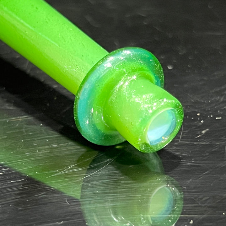 Green Stardust Ghost Hash Hammer Glass Pipe KOP Glass   