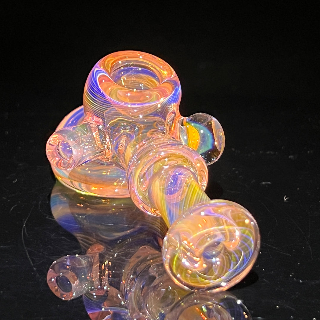 Silver and Gold Fumed Hammer Glass Pipe STF Glass   