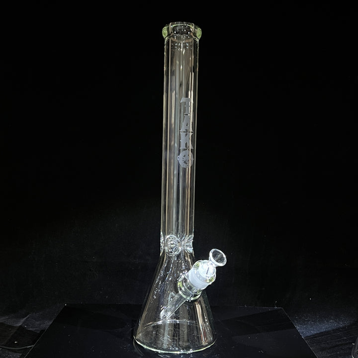 9 mm TAKO Label Beaker Bong Black-18" Glass Pipe TG   