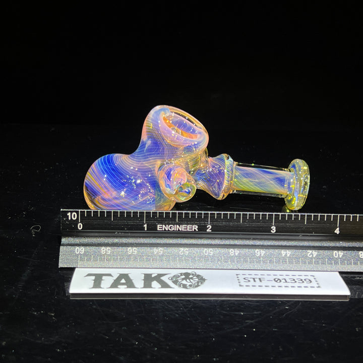 Silver and Gold Fumed Hammer Glass Pipe STF Glass   