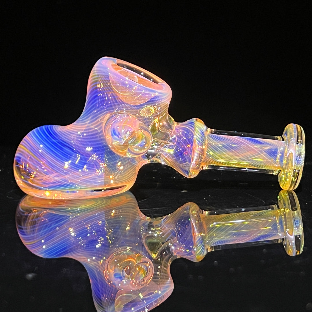 Silver and Gold Fumed Hammer Glass Pipe STF Glass   