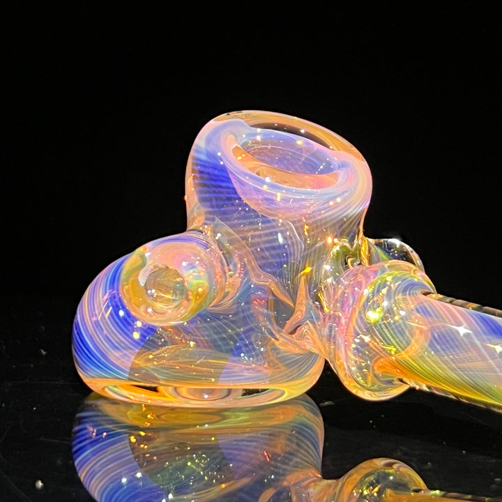 Silver and Gold Fumed Hammer Glass Pipe STF Glass   