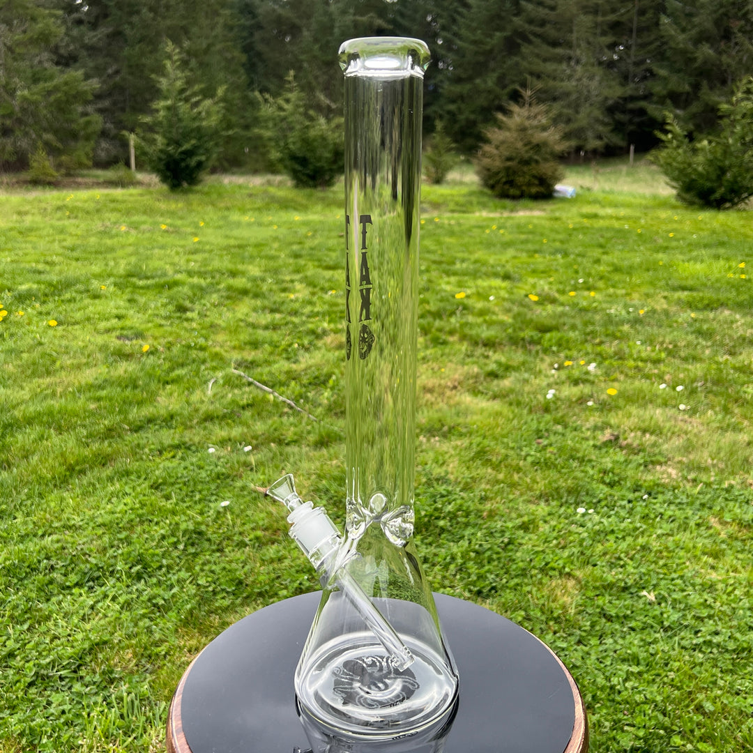 9 mm TAKO Label Beaker Bong Black-18" Glass Pipe TG   