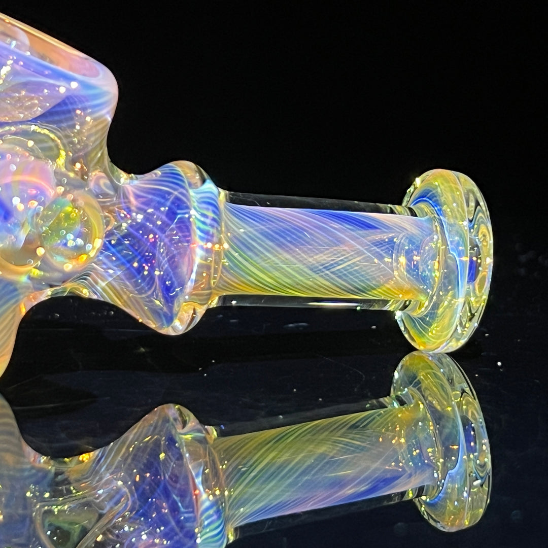 Silver and Gold Fumed Hammer Glass Pipe STF Glass   