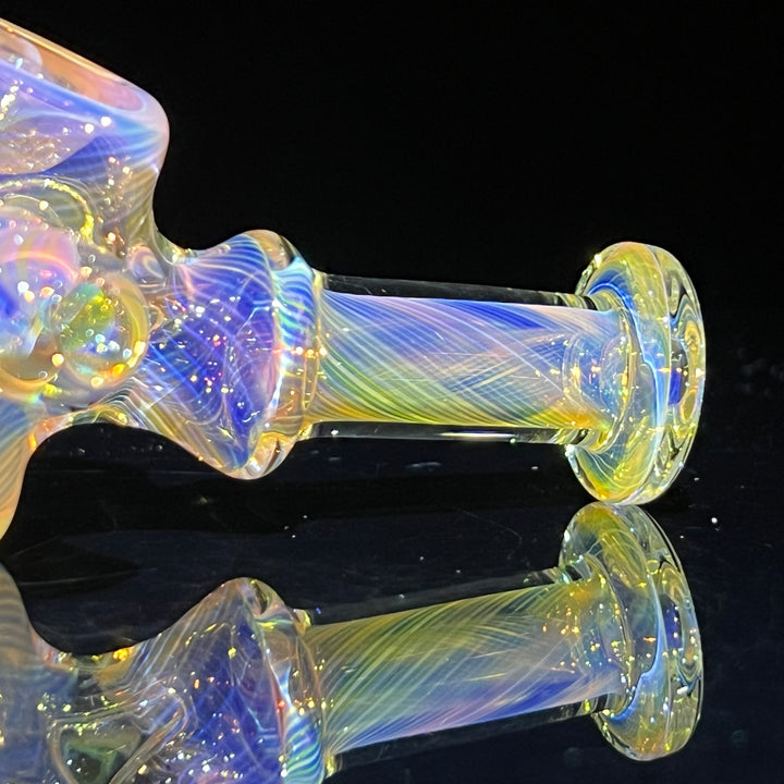 Silver and Gold Fumed Hammer Glass Pipe STF Glass   