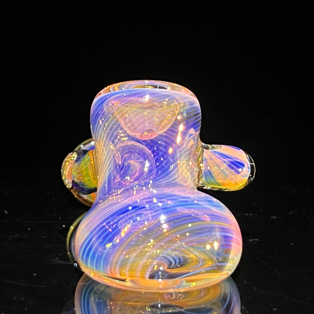 Silver and Gold Fumed Hammer Glass Pipe STF Glass   