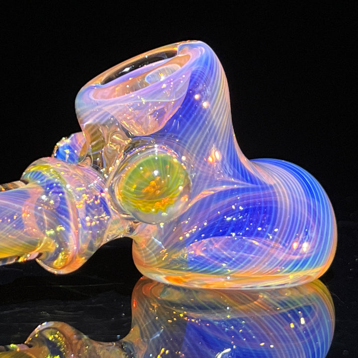 Silver and Gold Fumed Hammer Glass Pipe STF Glass   