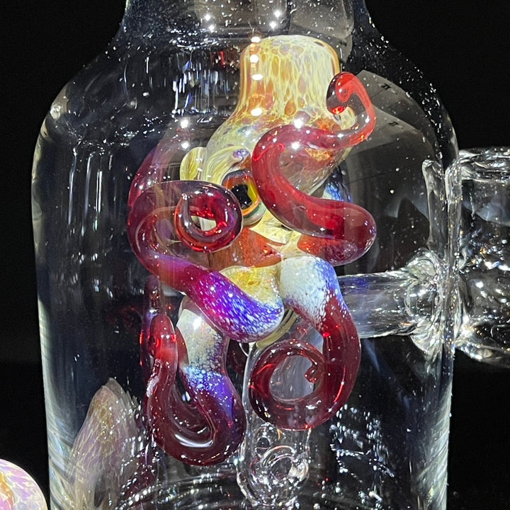 Octopus in a Bottle Combo Glass Pipe Berning Glass   