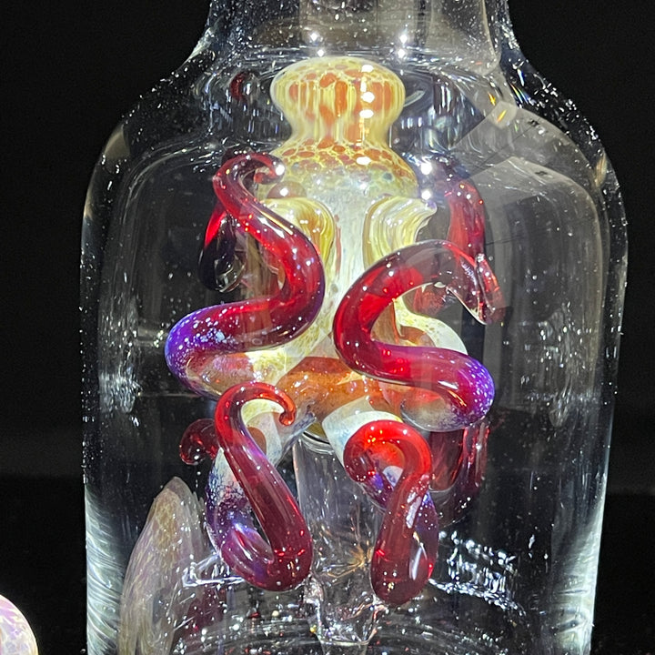 Octopus in a Bottle Combo Glass Pipe Berning Glass   