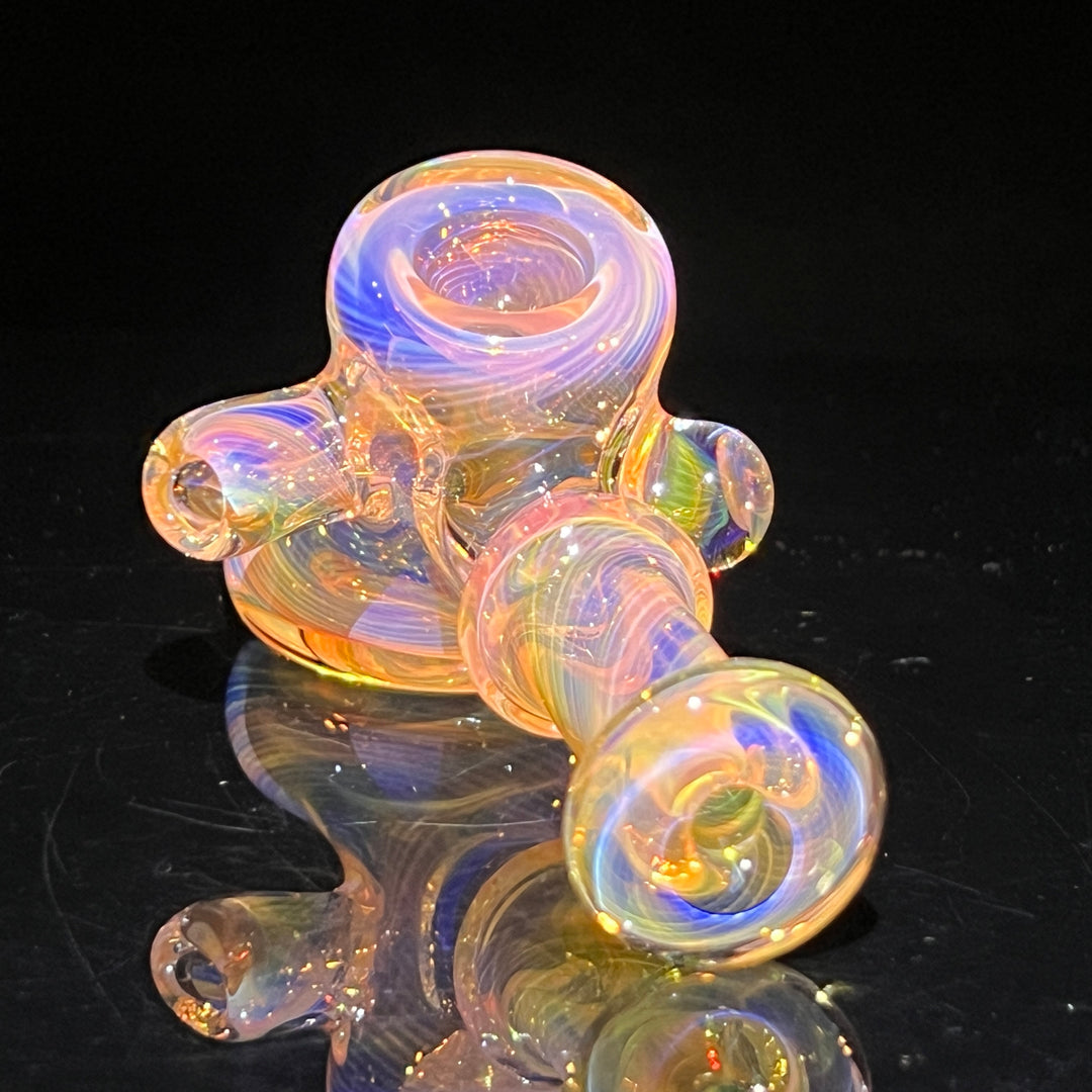 Silver and Gold Fumed Hammer Glass Pipe STF Glass   