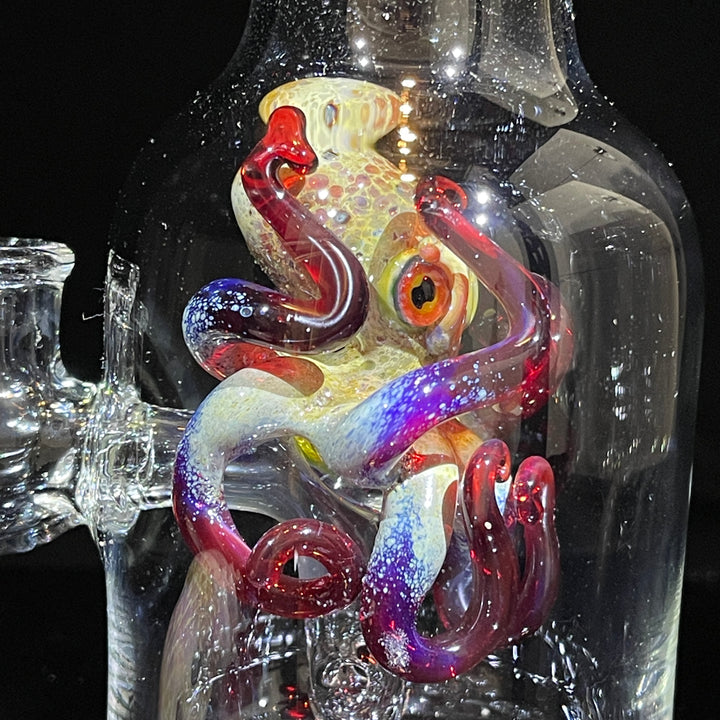 Octopus in a Bottle Combo Glass Pipe Berning Glass   