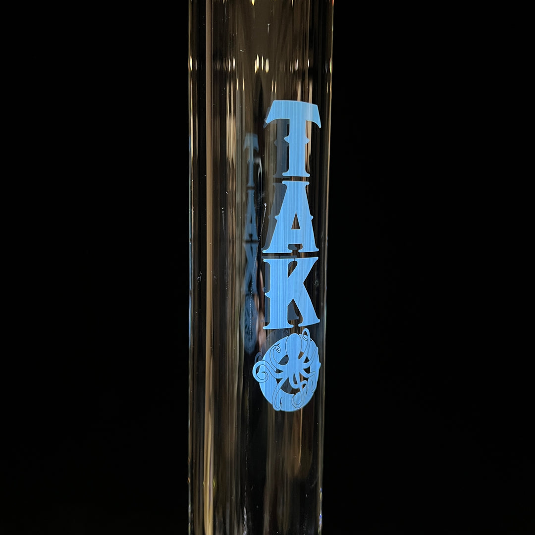 9 mm TAKO Label Beaker Bong Blue-18" Glass Pipe TG   