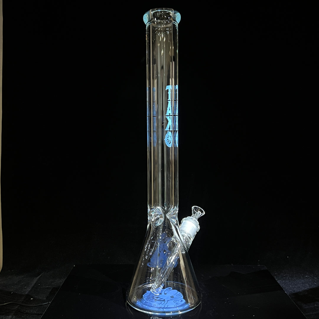 9 mm TAKO Label Beaker Bong Blue-18" Glass Pipe TG   