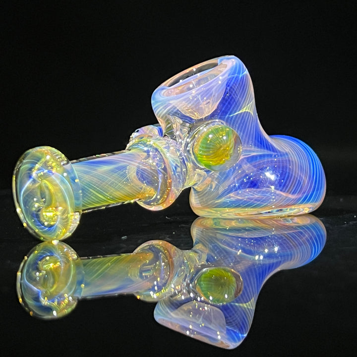 Silver and Gold Fumed Hammer Glass Pipe STF Glass   