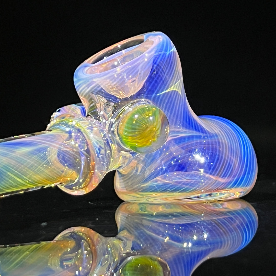 Silver and Gold Fumed Hammer Glass Pipe STF Glass   