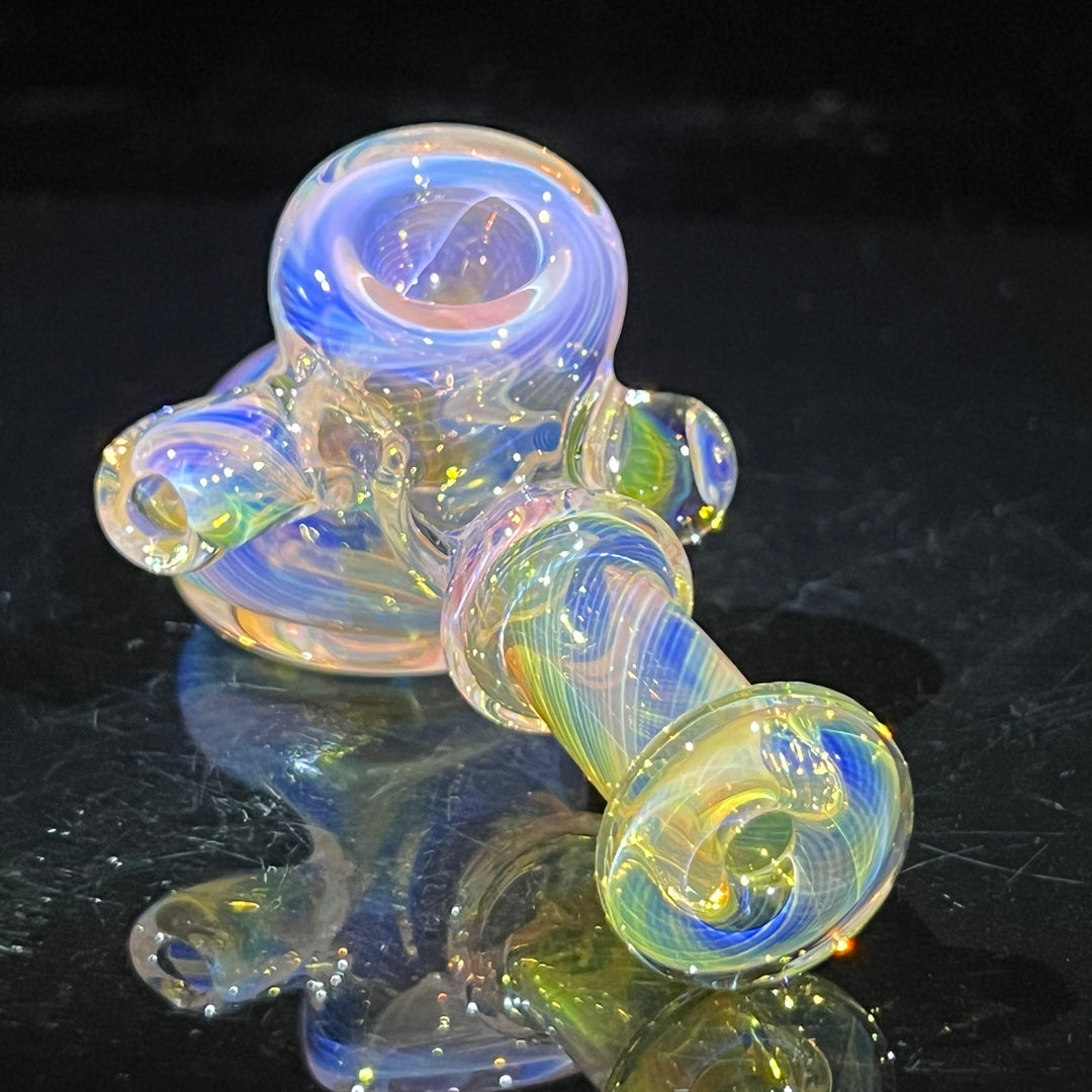 Silver and Gold Fumed Hammer Glass Pipe STF Glass   