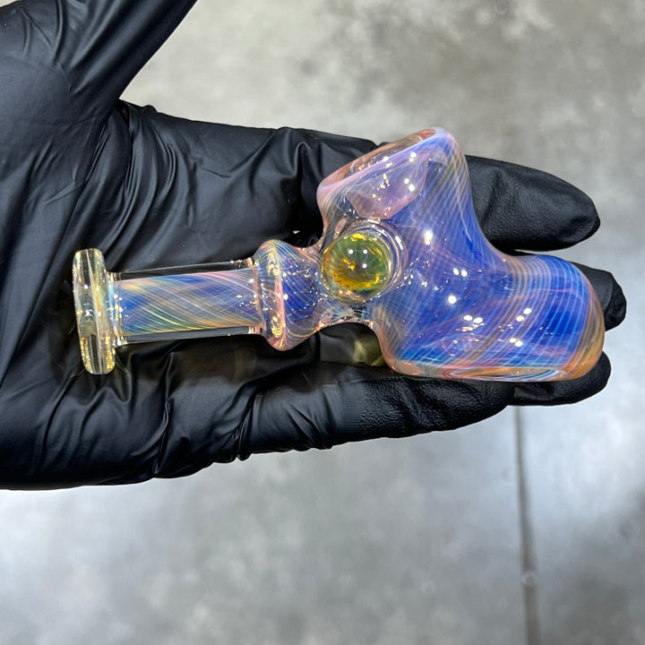 Silver and Gold Fumed Hammer Glass Pipe STF Glass   