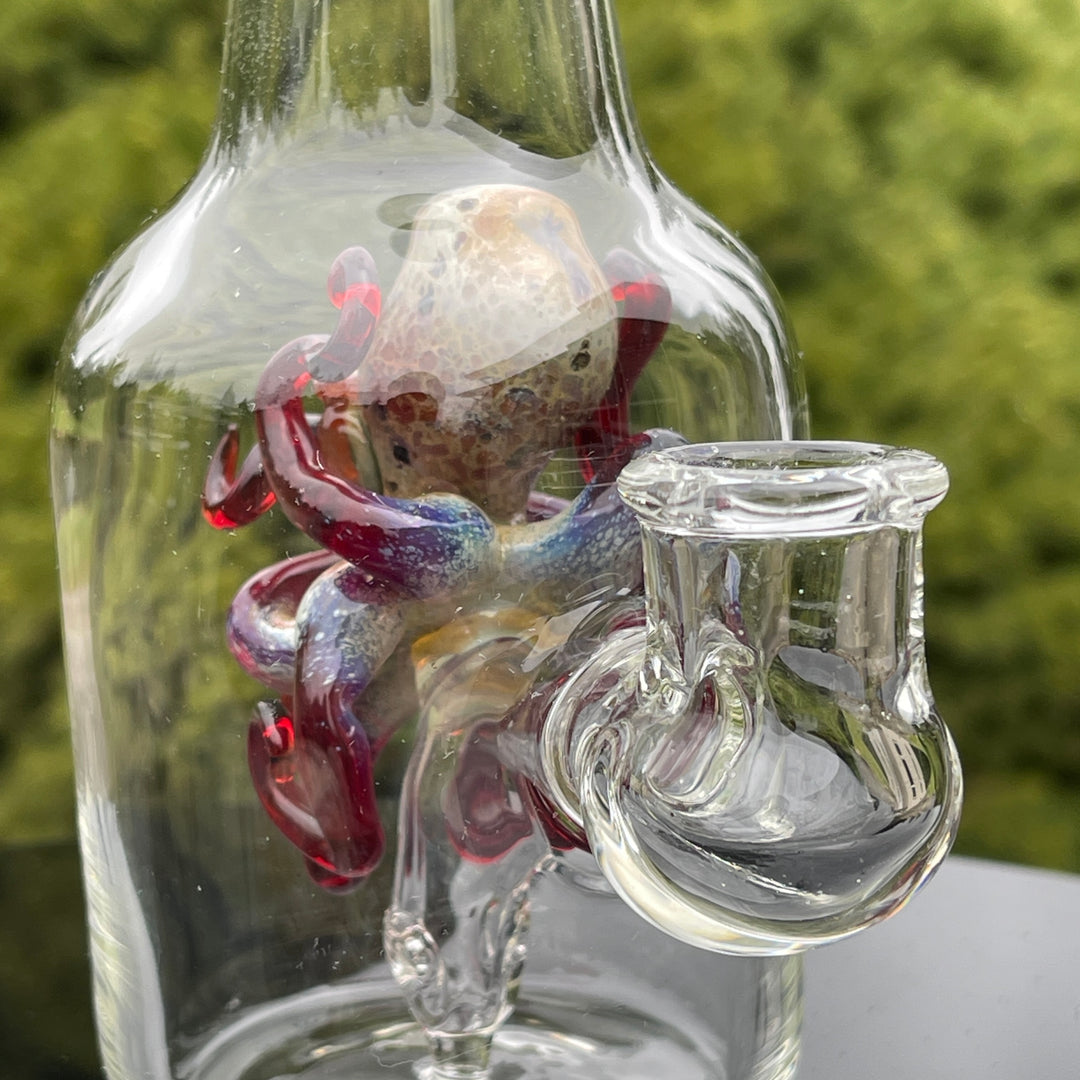 Octopus in a Bottle Combo Glass Pipe Berning Glass   