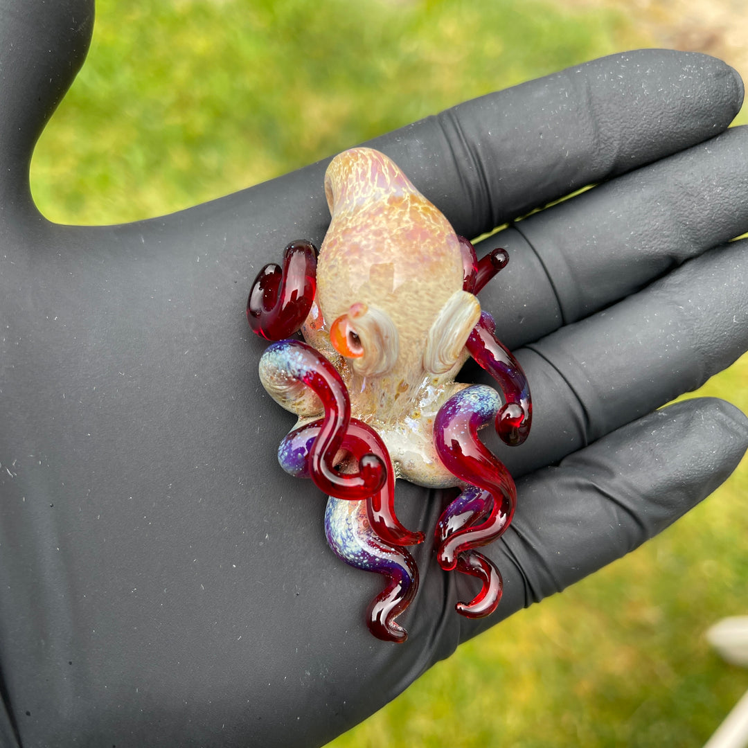 Octopus in a Bottle Combo Glass Pipe Berning Glass   