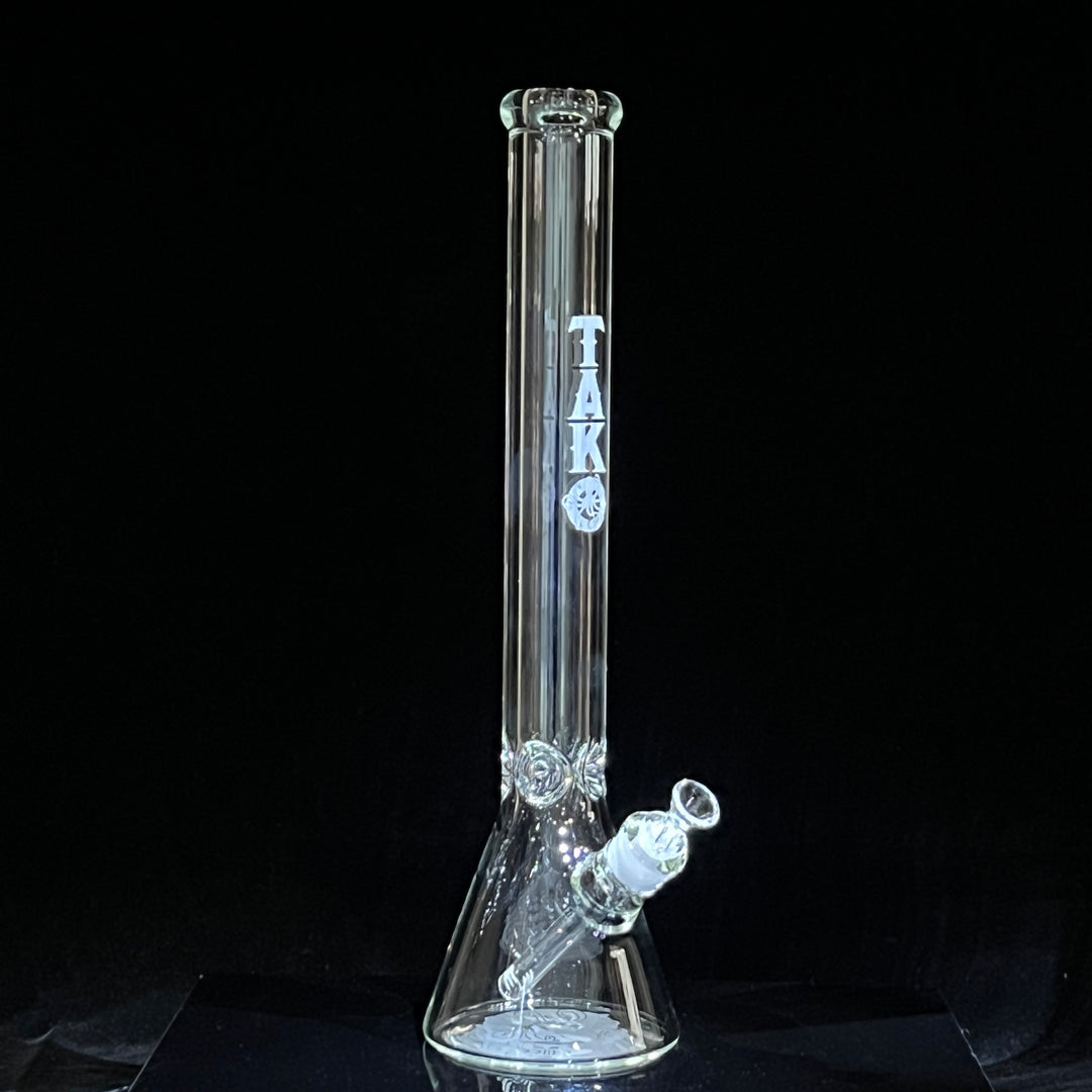 9 mm TAKO Label Beaker Bong Glow in the Dark-18" Glass Pipe TG   