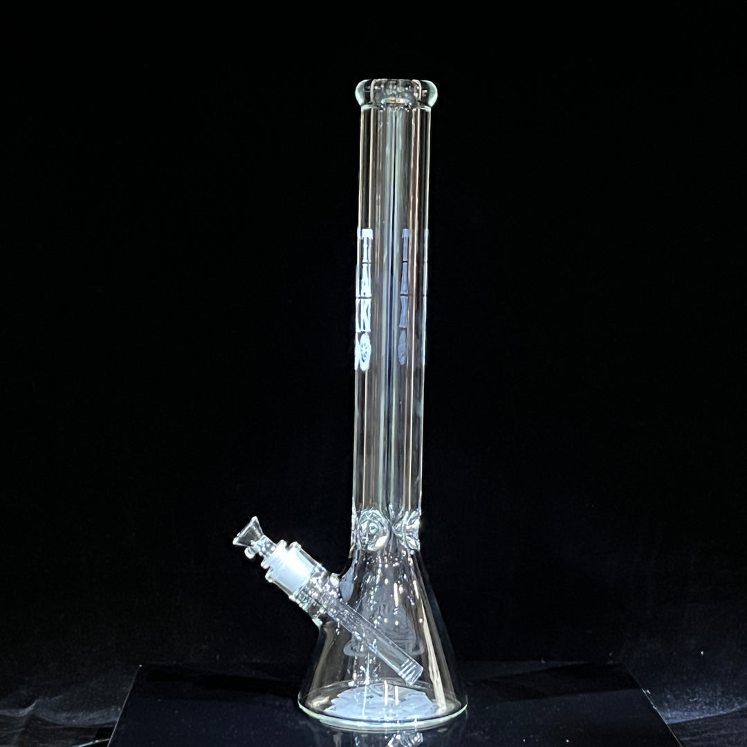 9 mm TAKO Label Beaker Bong Glow in the Dark-18" Glass Pipe TG   