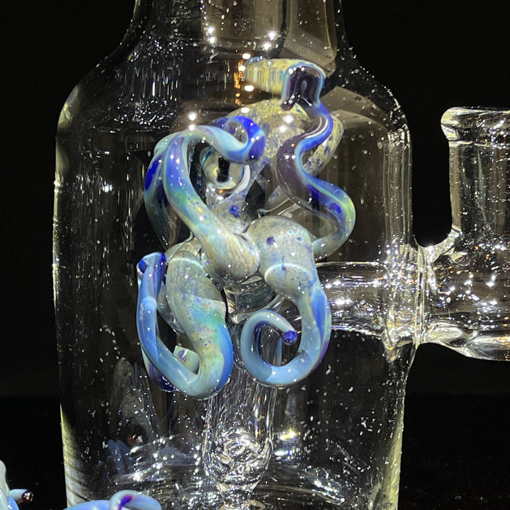 Octopus in a Bottle Combo Glass Pipe Berning Glass   