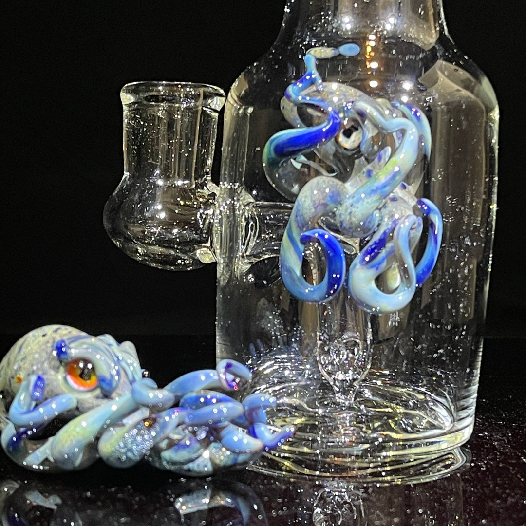 Octopus in a Bottle Combo Glass Pipe Berning Glass   