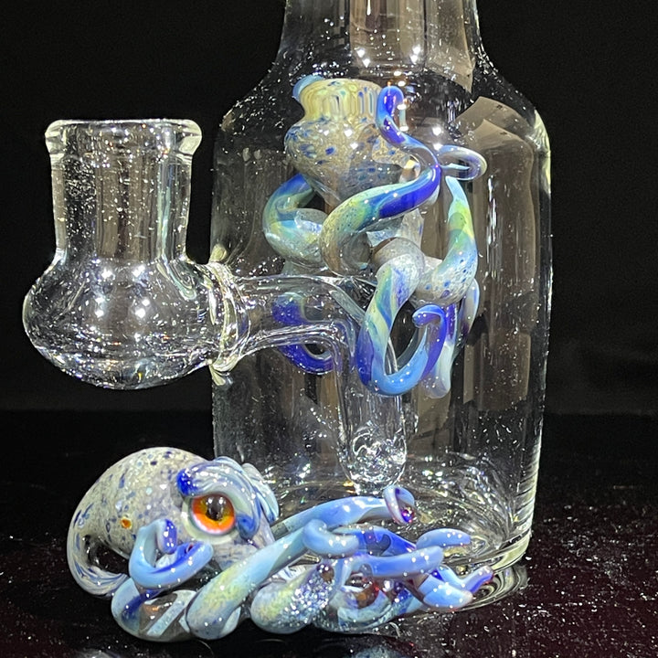 Octopus in a Bottle Combo Glass Pipe Berning Glass   