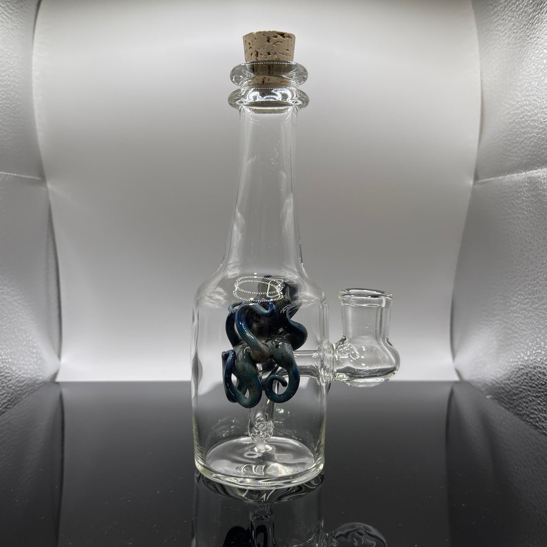 Octopus in a Bottle Combo Glass Pipe Berning Glass   