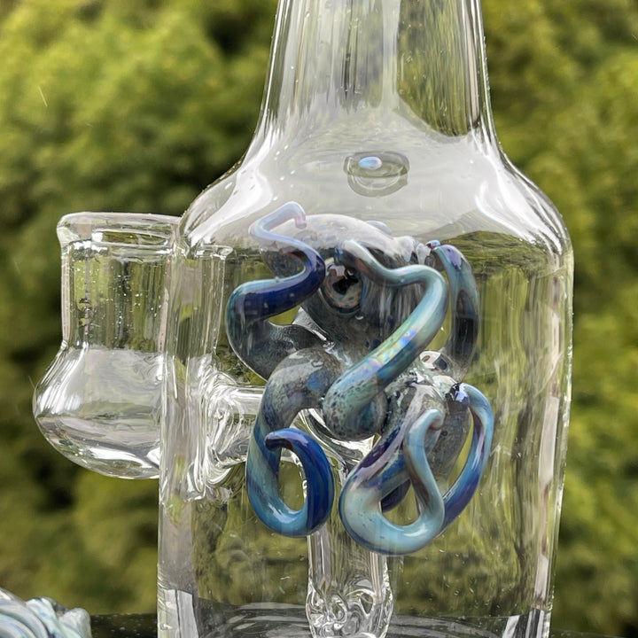 Octopus in a Bottle Combo Glass Pipe Berning Glass   