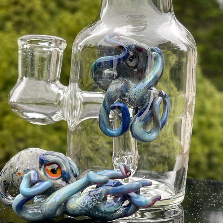 Octopus in a Bottle Combo Glass Pipe Berning Glass   