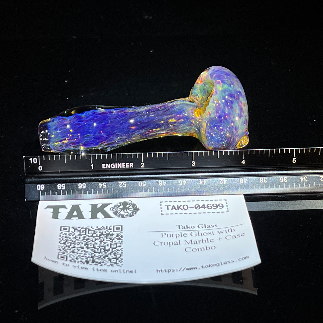 Purple Ghost with Cropal Marble + Case Combo Glass Pipe Tako Glass   