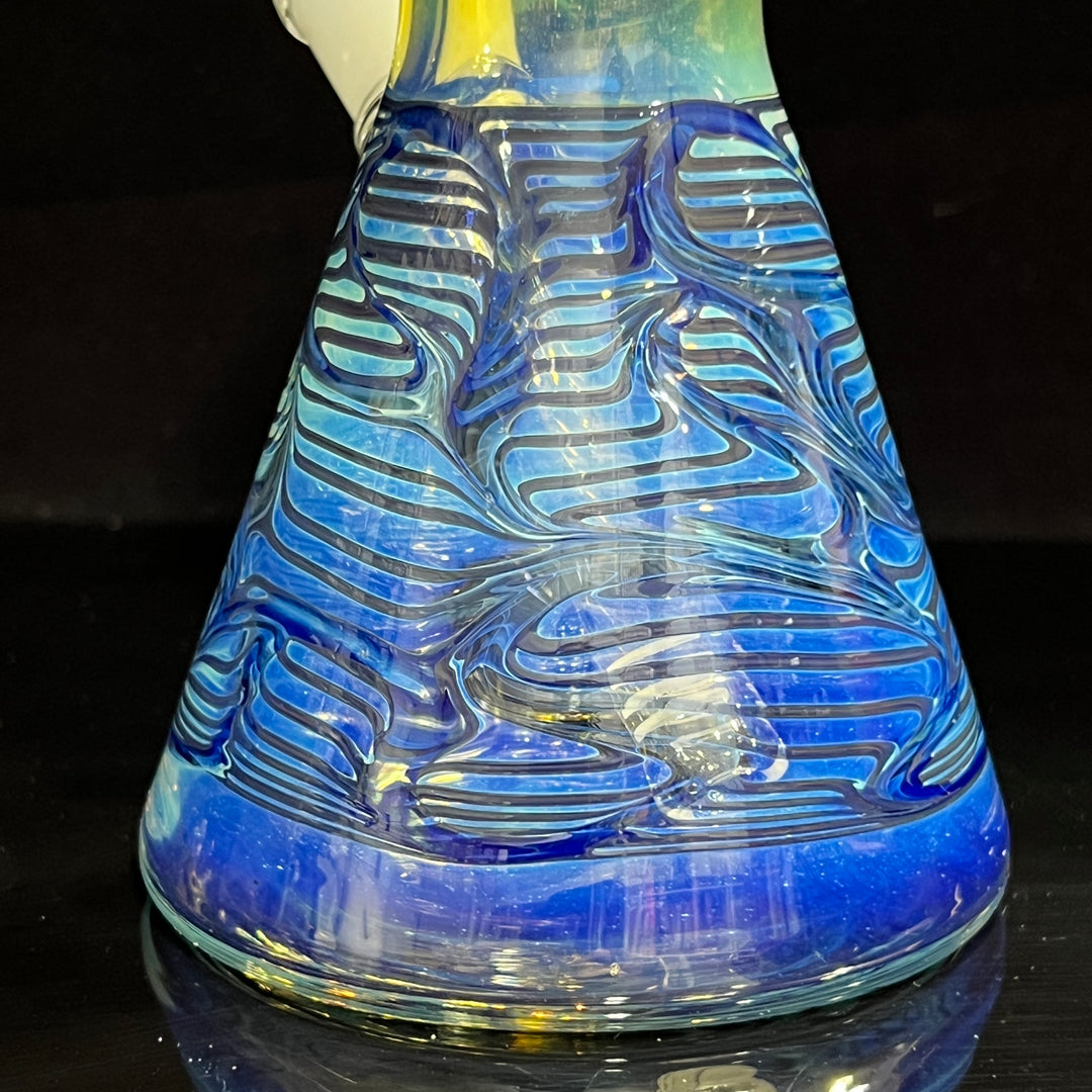 10" Ripple Fume Beaker Bong Glass Pipe TG   
