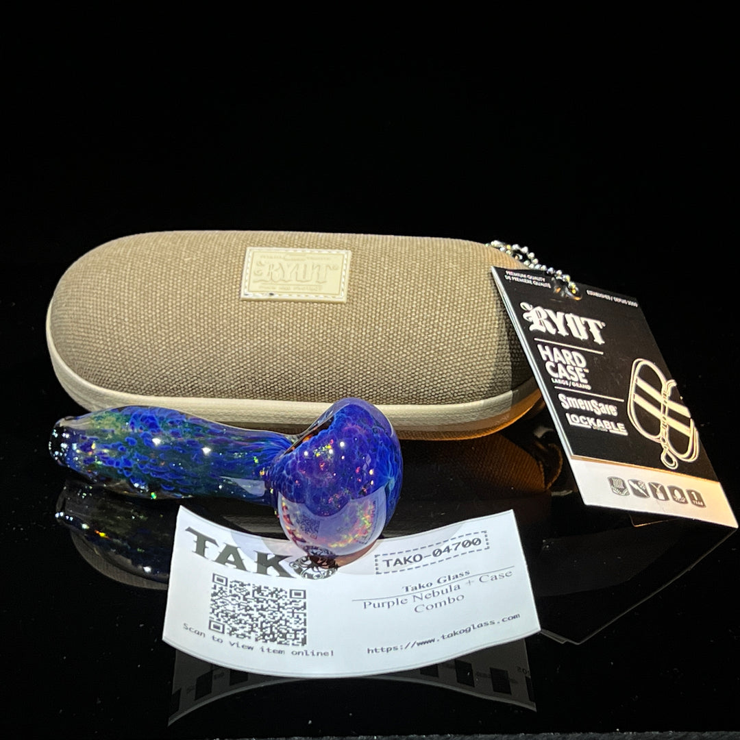 Purple Nebula + Case Combo Glass Pipe Tako Glass   