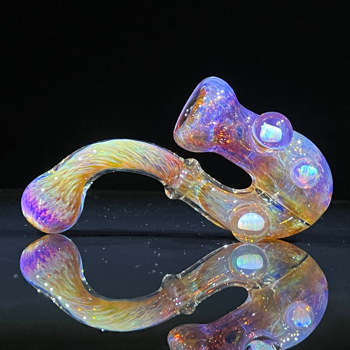 Purple Magic Triple Opal Sherlock Glass Pipe Beezy Glass