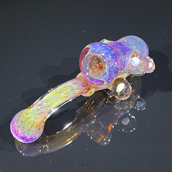 Purple Magic Triple Opal Sherlock Glass Pipe Beezy Glass