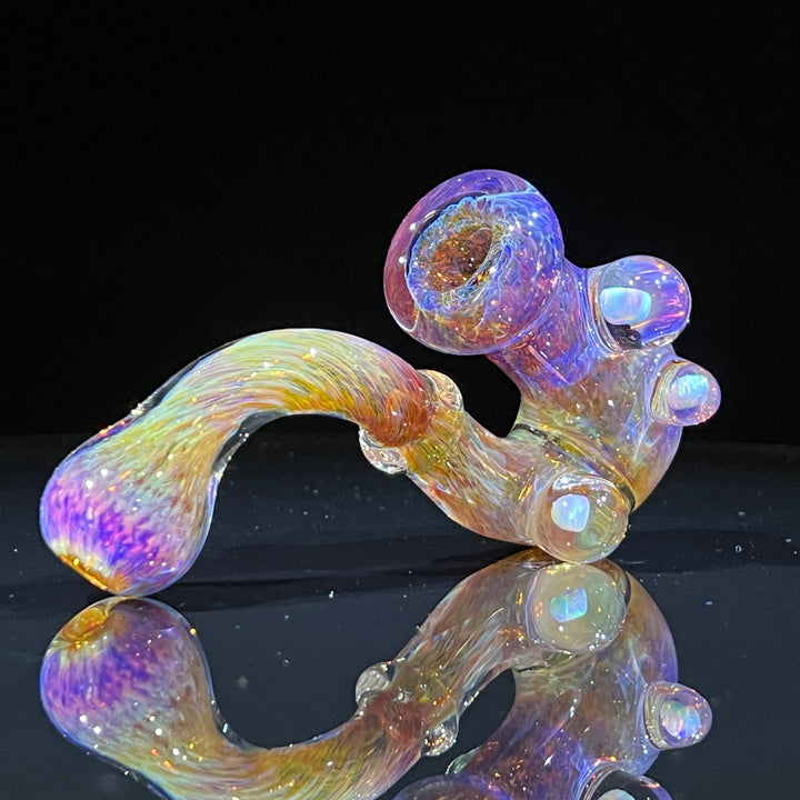 Purple Magic Triple Opal Sherlock Glass Pipe Beezy Glass