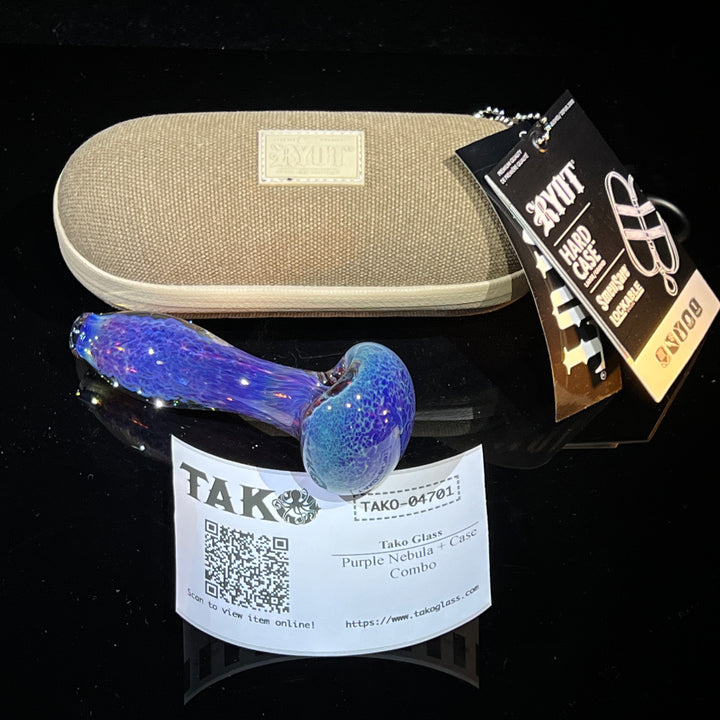 Purple Nebula + Case Combo Glass Pipe Tako Glass   