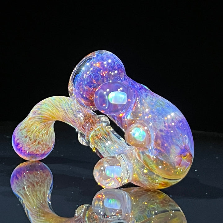 Purple Magic Triple Opal Sherlock Glass Pipe Beezy Glass
