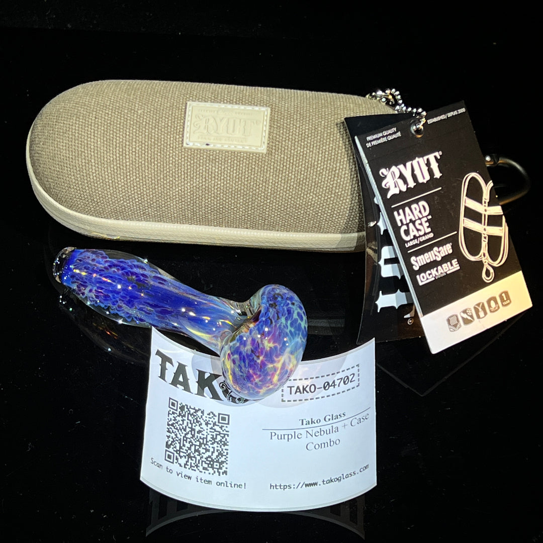 Purple Nebula + Case Combo Glass Pipe Tako Glass   