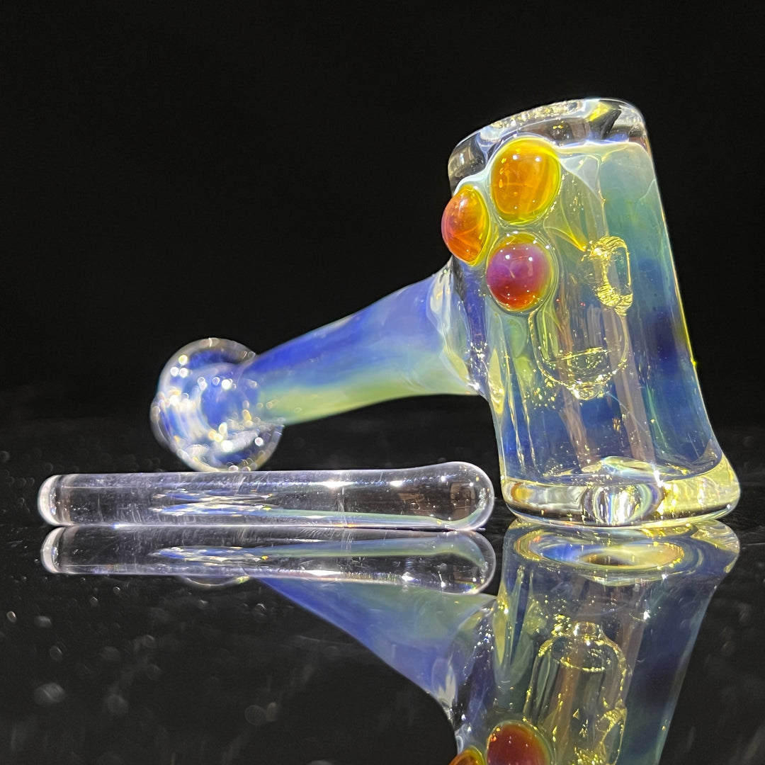 Silver Fumed Hash Hammer Glass Pipe KOP Glass   