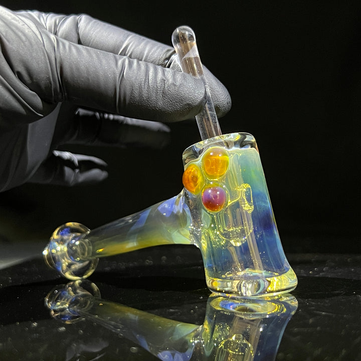 Silver Fumed Hash Hammer Glass Pipe KOP Glass   