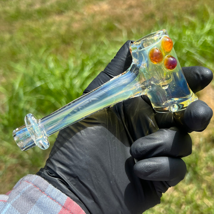 Silver Fumed Hash Hammer Glass Pipe KOP Glass   