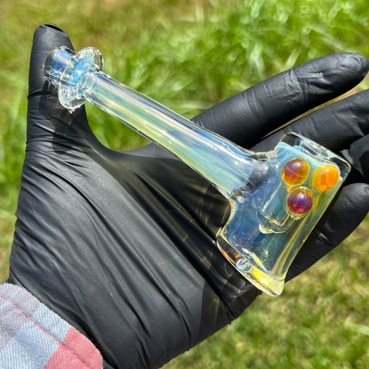 Silver Fumed Hash Hammer Glass Pipe KOP Glass   