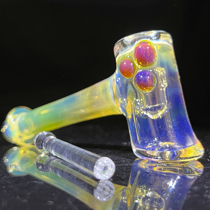Silver Fumed Hash Hammer Glass Pipe KOP Glass   