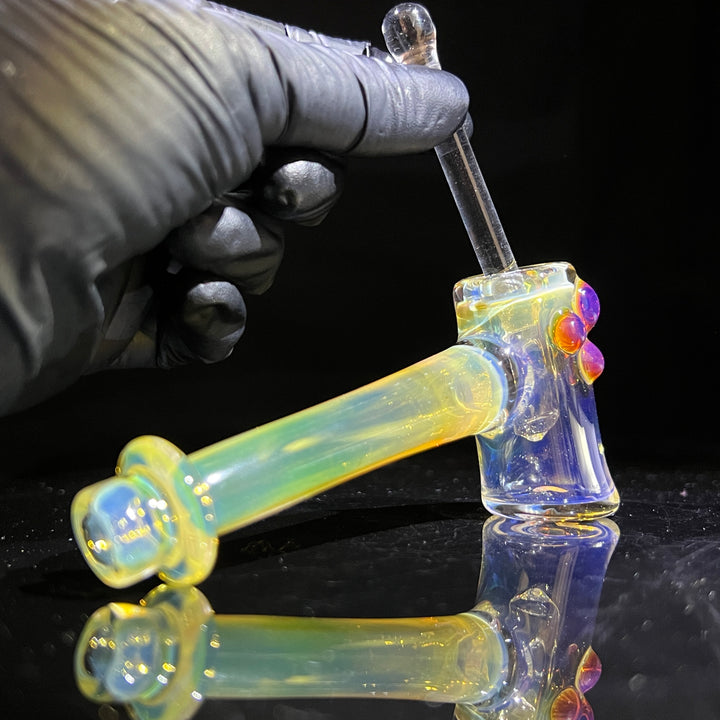 Silver Fumed Hash Hammer Glass Pipe KOP Glass   